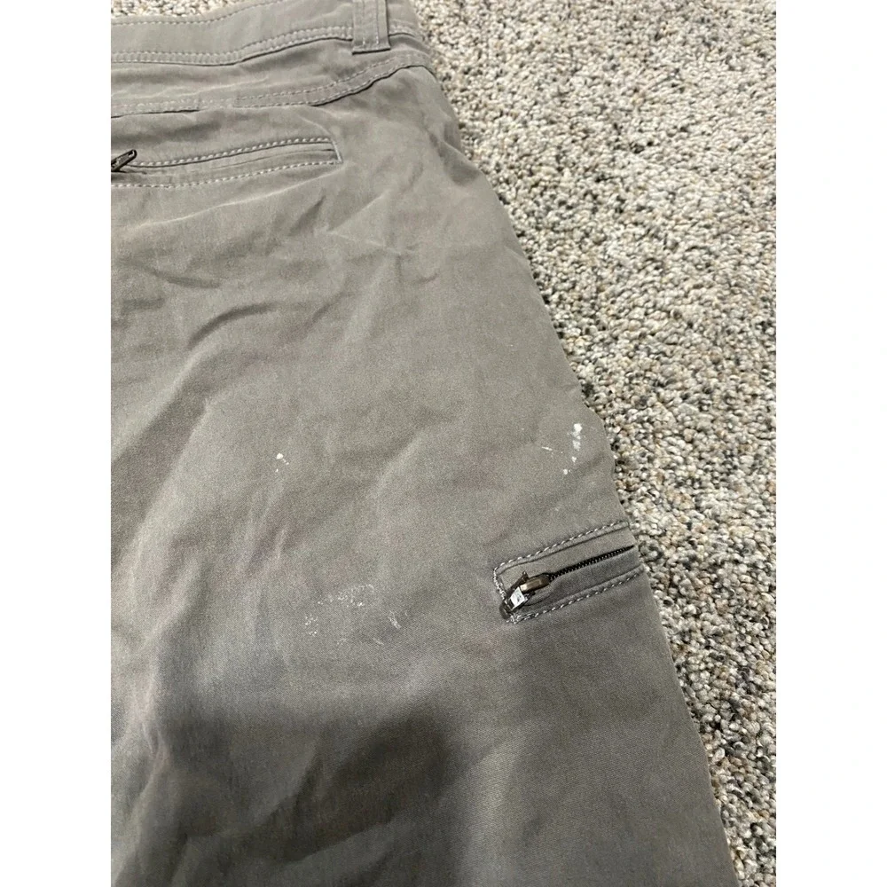 Hawke & Co Mens Dynamic Sport Fiber Shorts Gray Stretch Hiking Utility Size 34